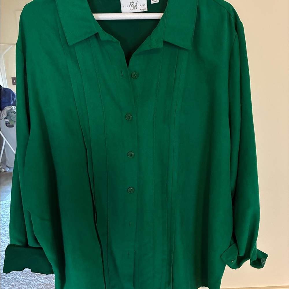 Vibrant Green Long Sleeve Shirt
